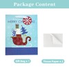 LEAYUGF 13" Large Sky Blue Christmas Gift Bag with Tissue