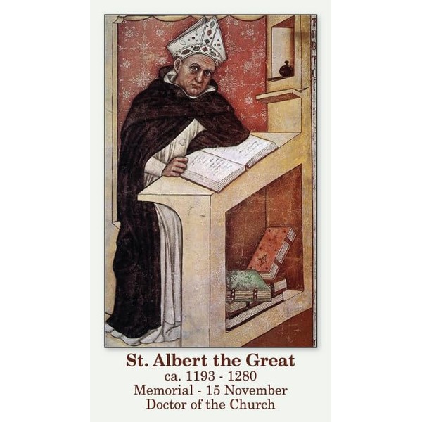 St. Albert LAMINATED Prayer Card (5-pack) with a Free Bonus