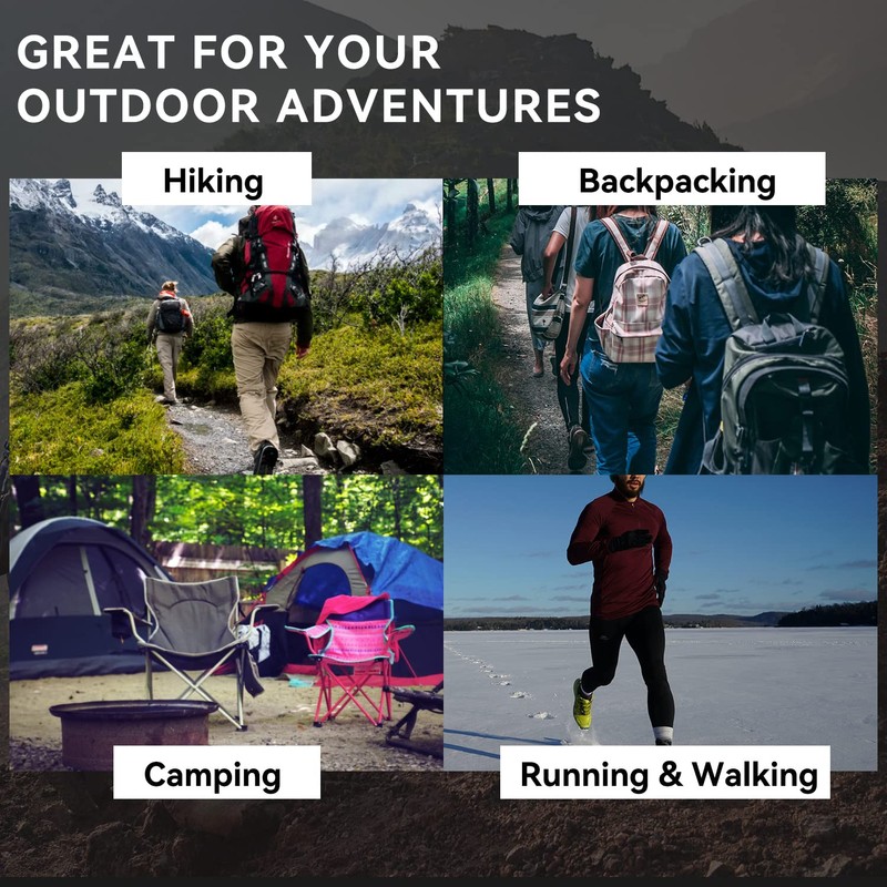 Busy Socks Merino Wool Crew Hiking Socks for Mens Womens