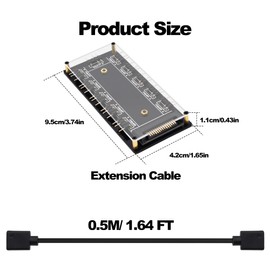 YARCHONN 5V 3PIN ARGB Hub 1 to 10 Way RGB LED Fan Splitter Hub Controller with SATA Power Supply Extended Motherboard ARGB Interface