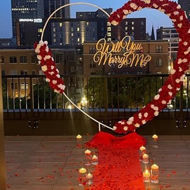 Wooden Will You Marry Me Sign for Backdrop,Wood Engagement Sign for Proposal Decorations,Marriage Proposal Decor,Popped the Question