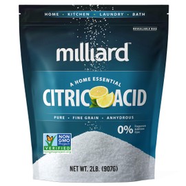 Milliard Milliard Citric Acid 2 Pound - 100% Pure Food Grade NON-GMO Project VERIFIED (2 Pound)