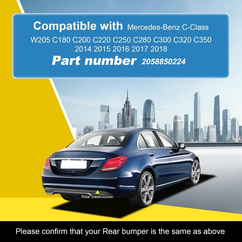 Goholy Car Rear Bumper Tow Hook Cover Compatible with Mercedes-Benz