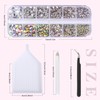 Blinginbox Flatback Rhinestones for Nails, 6380Pcs Non Hotfix Rhinestones for