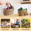 Farmhouse Seagrass Egg Baskets for Collecting Fresh Eggs Handmade Egg