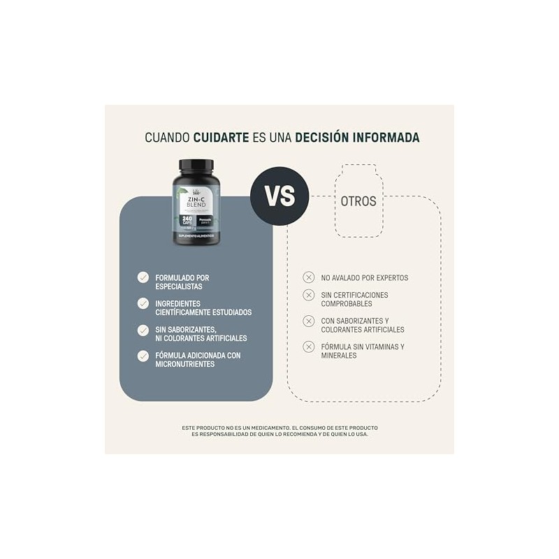 Life 360 Zin Blend 240 Cápsulas Colágeno Hidrolizado Vitamina Gluconato