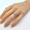 NANA Silver 10.0mm (4ct) Round Cut Zirconia Solitaire Engagement Ring-Platinum