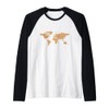 The World Map Earth Day Planet World Maps Raglan Baseball