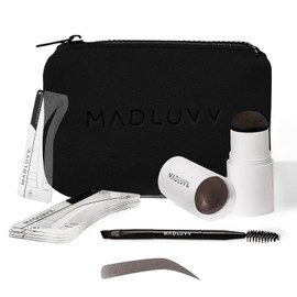 MADLUVV Kit de Sello para Cejas con Plantillas para Cejas – Moldeador Fácil de Cejas para Cejas de Aspecto Natural – Kit Popular de Plantillas para Cejas Utilizado por Profesionales – 9 Formas