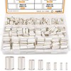 mankk 305 Pcs Wire Ferrules Kits Silver Plated Copper Crimp