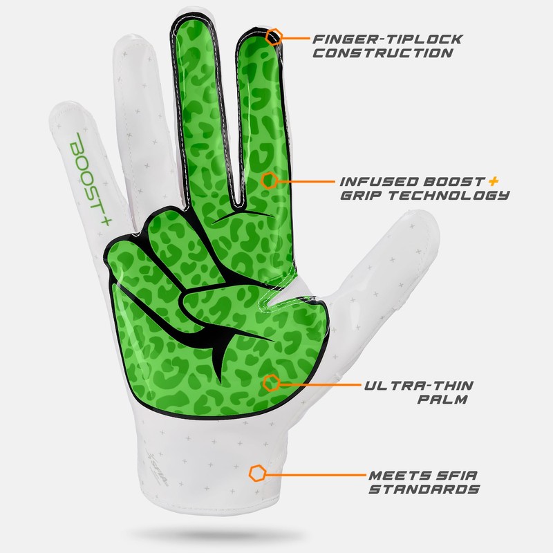 Grip Boost Football Gloves Peace Stealth 6.0 Boost Plus Technology