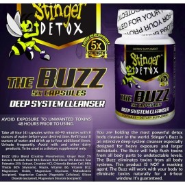 Stinger Detox 5x Buzz Capsule 4ct Whole Body Deep System Cleaner Capsules