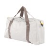 Canvas Tool Bag with Wide Mouth, Grey, Waterproof Storage Handbag