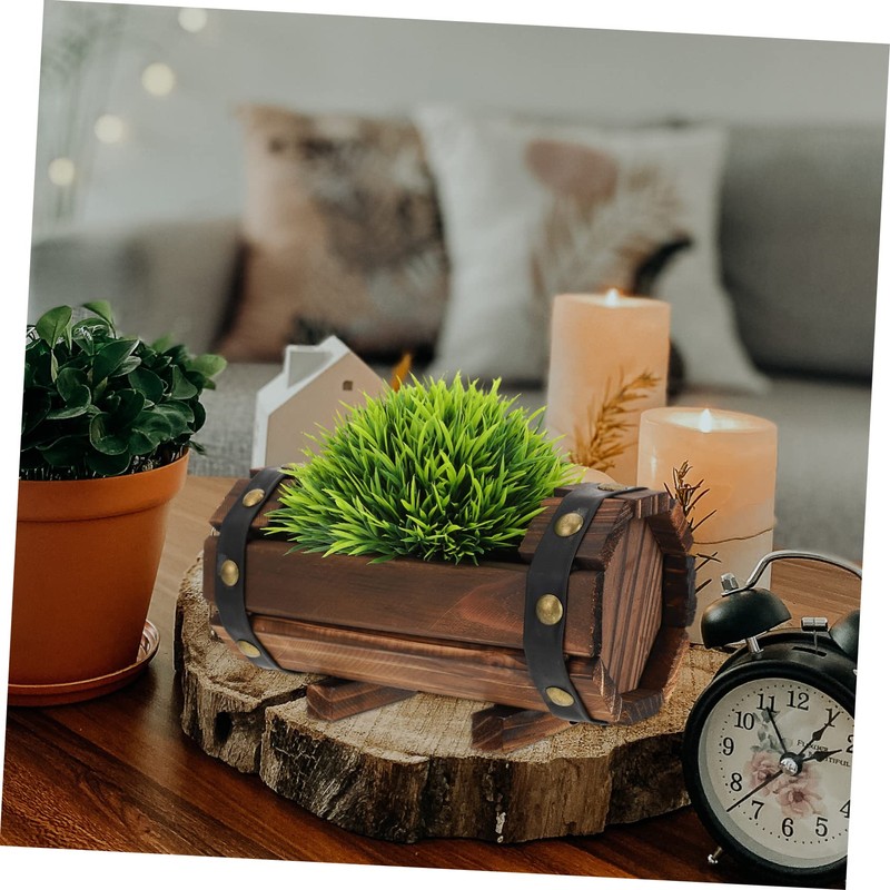 BESPORTBLE Solid Wood Flower Pot Holder Carbonized Preservative for Balcony