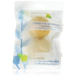 Andalou Naturals Clarity Plus Enlightenment Konjac Facial Sponge Duo, 100 g