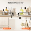 AMADA HOMEFURNISHING Bathroom Shelves with Towel Bar, Floating Shelves, Wall