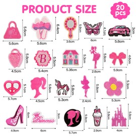 Princess Iron-On Transfers for Textiles, Children's Patches, Iron-On Patches, DIY Iron-On Patches, Embroidered Patches for Stickers, Sew-On or Iron-On on Clothes, Jeans, Hats Accessories