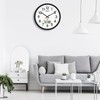 Couperos Analog Wall Clock,12inch Atomic Clock with LCD Display for