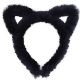Bonnie Z. Leonardo Plush Cat Ears Headband Black