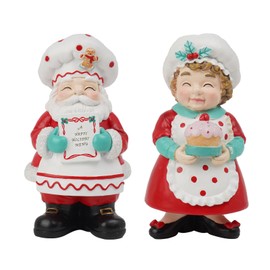 Cynkeyee Christmas Decorations Indoor Santa-Claus Décor - Cooking Mr. and Mrs.Santa for Women Party Table Decorations Christmas Modern Mantel Décor
