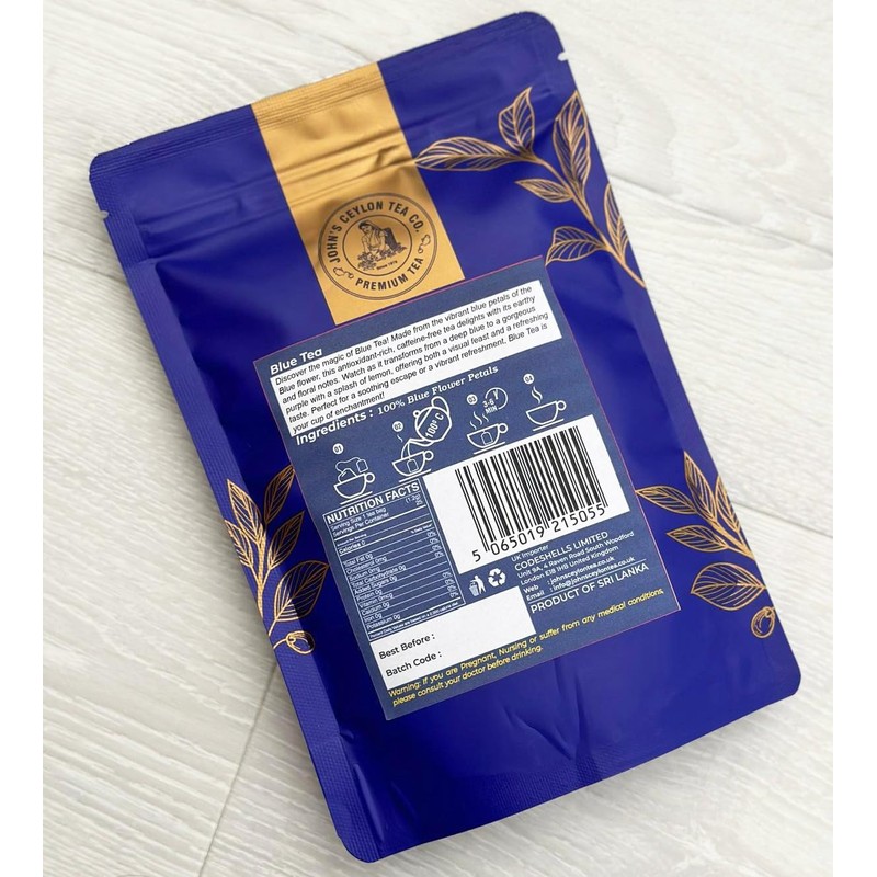 Pure Blue Flower Tea Rich in Antioxidants, Caffeine Free (25