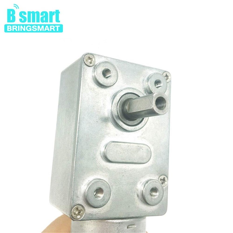 BRINGSMART JGY-370 12V 10rpm DC Worm Gear Motor 12 Volt