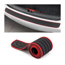 Car Rear Bumper Protector Guard, Anti-Scratch Non-Slip Trunk Door Entry Cover, Luggage Compartment Back-up Protection Strip, Car Accessories Universal for Auto SUV Trunk (Brown/40.94"×3.54")