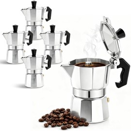 4 Pcs Stovetop Espresso Maker Bulk (1 Cup 50 Ml), a Baby Is Brewing Coffee Baby Shower Favors Wedding Guest Party Favors Babys Shower Gifts for Italian and Cuban Coffee Maker Cafeteras Moka Pot