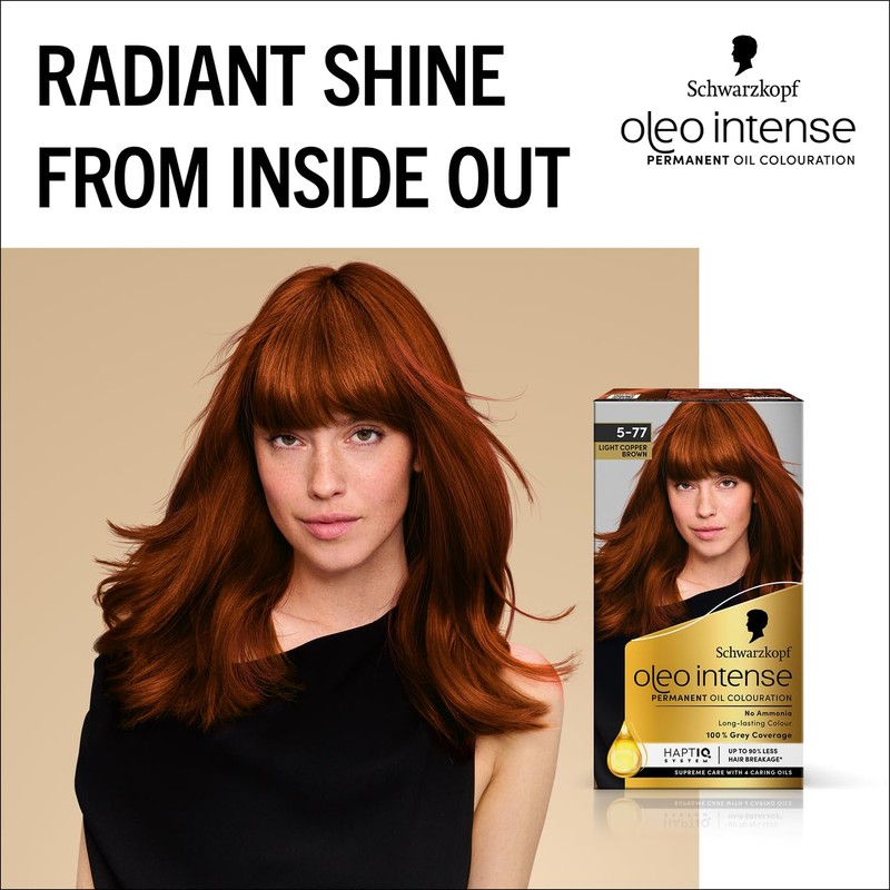 Schwarzkopf Oleo Intense Permanent Oil Colour 5-77 Light Copper Brown