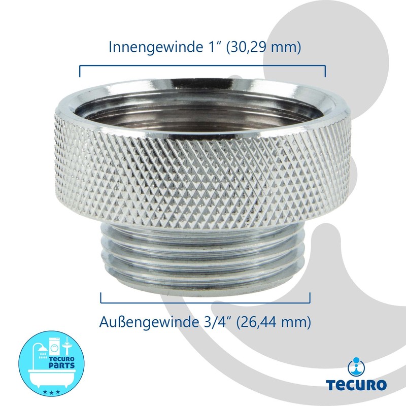 tecuro Adaptor Adaptor for Spouts on Fittings, Male Thread 3/4