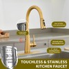 Tohlar Gold Touchless Kitchen Sink Faucet, Smart Bar Faucets with