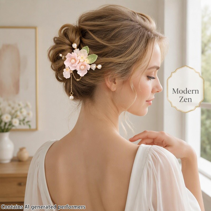 1 Pair Chinese Hair Clips For Women Pink