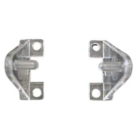 HomeAmore Hold Down Plastic Brackets for 2 1/2 inch Horizontal Blinds- Clear (10)