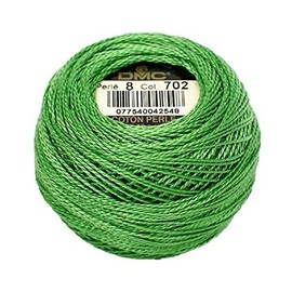 DMC 116 8-702 Pearl Cotton Thread Balls, Kelly Green, Size 8