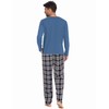 Ekouaer Mens Pajamas Set Long Nightwear Drawstring Sleepwear Set With