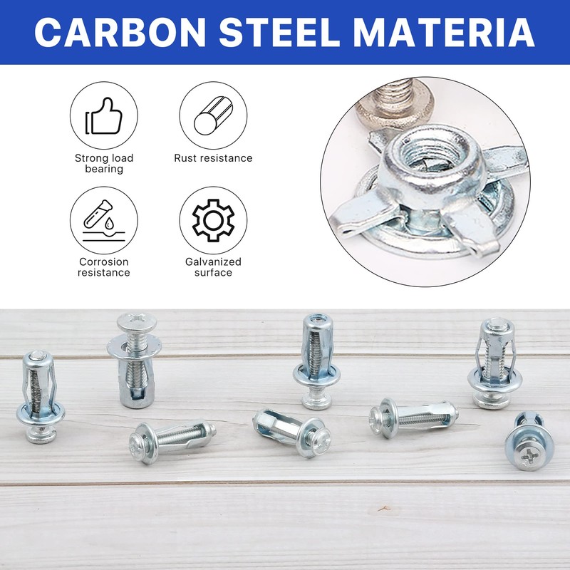 Elesunory 30 Pcs M4, M5, M6 Jack Nuts - Insert,