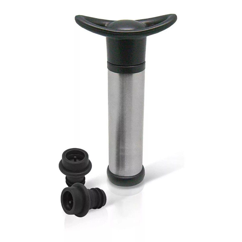 KASABLANCA Sacacorchos Y Bomba De Vacio Inoxidable + 2 Tapones