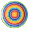 Hand Painted Rainbow Stripe Ceramic 26 cm Dinner Plate