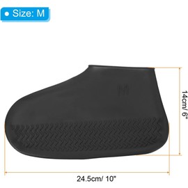 Yeanifeana Cubrezapatos Impermeables de Goma, 4 Pares de Zapatos, de Silicona, Antideslizantes, protección contra la Lluvia, para Exteriores, días de Nieve, Carreteras fangosas (4)