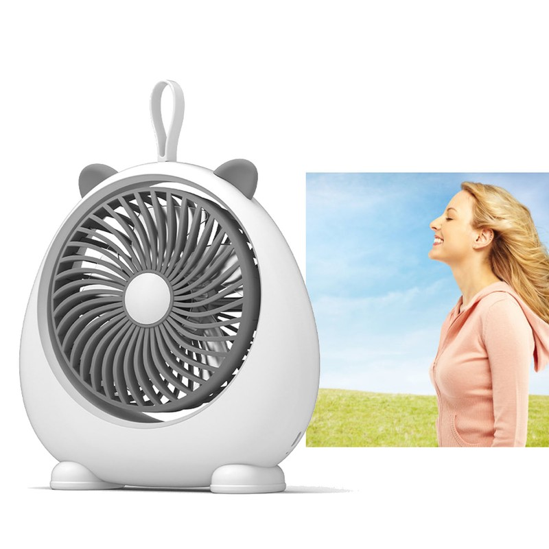 Cat Ear Desk Fan for Student Two Levels Adjustable Large