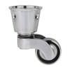 Chrome Silver - Solid Brass Castor Caster with 28mm Wheel