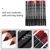 12 Piezas Lápiz Delineador de Labios Mate Negro de Madera