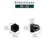 #8-32 Black Acorn Hex Cap Nuts (50 pcs), 304 Stainless