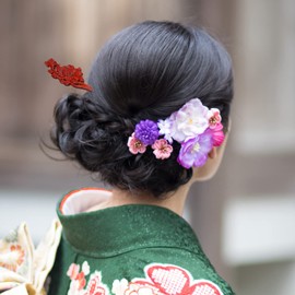 Frcolor Single Kanzashi Wooden Altition Hair Ornament, Simple, Hair Accessory, Hair Clip, Kimono, Coming-of-Age Ceremony, Japanese Accessory, Hair Stick, Hairpin, Gift