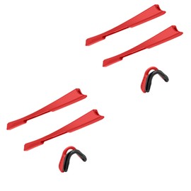 SAUCER Replacement Nose Pieces Pads & Earsocks Temple Sleeve Rubber Kit for Oakley M2 Frame OO9212 | M2 Frame XL OO9343 Sunglass - Red + Red