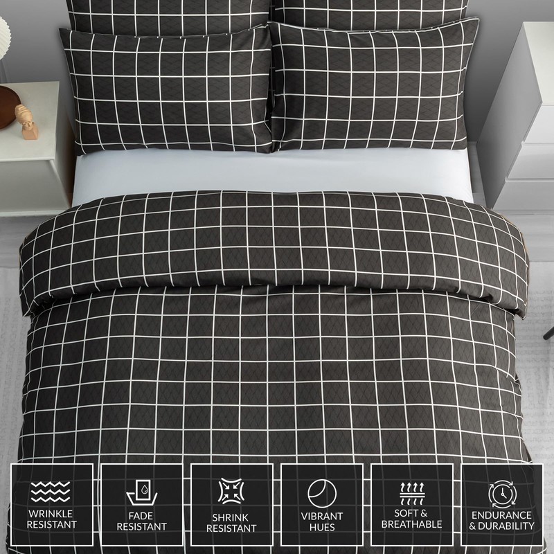 Lazzaro Single Duvet Cover Set - Premium Microfiber Duvet Cover