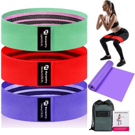 Resistance Bands Set and Exercise Band, Fabric Exercise Loop Bands for Yoga, Pilates, Rehab, Fitness and Home Workout