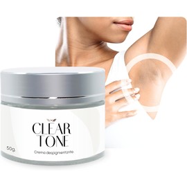 Clear Tone Crema Despigmentante 50g - Manchas Solares, Edad y Hormonales - Con Retinol, Vitamina E, Árbol de Té y Caléndula - Para Axilas, Codos, Rodillas, Manos y Rostro