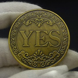 Aomcisi Decision Making Flipping Coin Yes No Challenge Coin Medallion