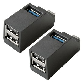 OUQYLG USB C Port Splitter,3 Port USB C hub Dock [2 Pack] Mini USB Hub,USB Type C USB Hub High Speed Splitter Plug and Play,USB C Adapter Portable for PC, Laptop - Black